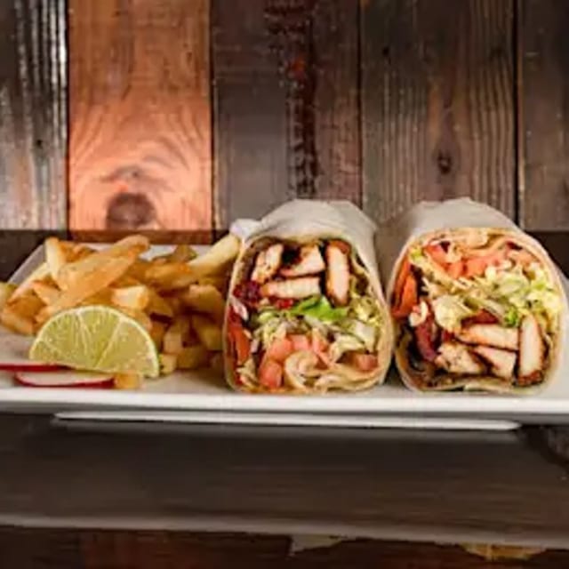 Blackened Chicken Caesar Wrap.