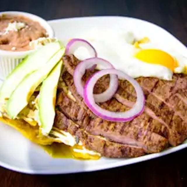Fried Pork Chilaquile.