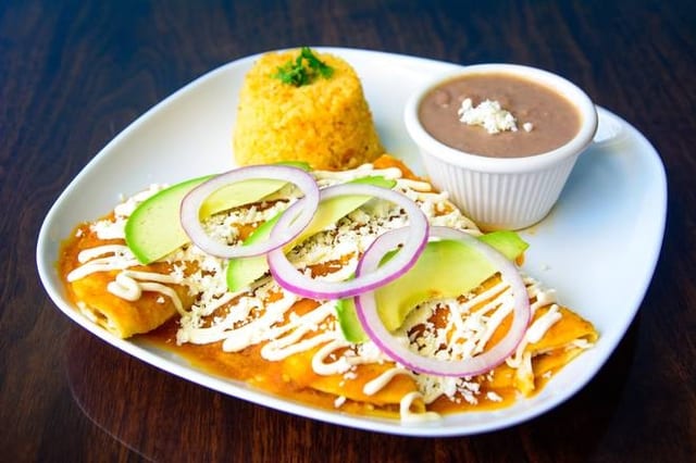 Shredded Chicken Enchilada.